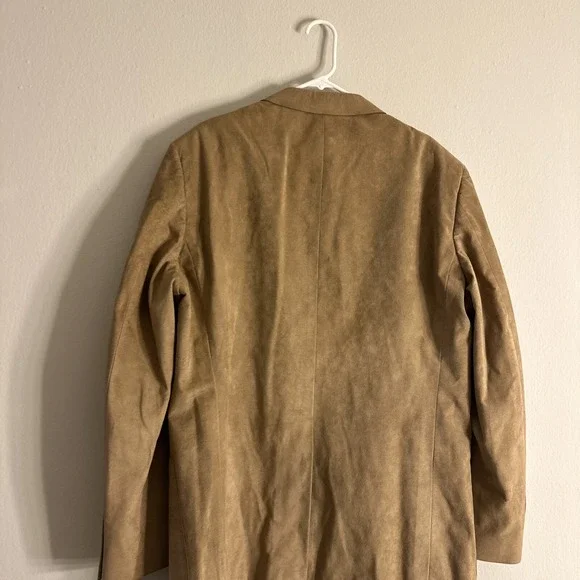 Vintage The Academy Award Clothes Halston Suede Sports Coat Blazer Jacket Sz Xl